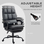 HOMCOM Executive Office Chair, PU Leather Desk Chair with Armrests by HOMCOM