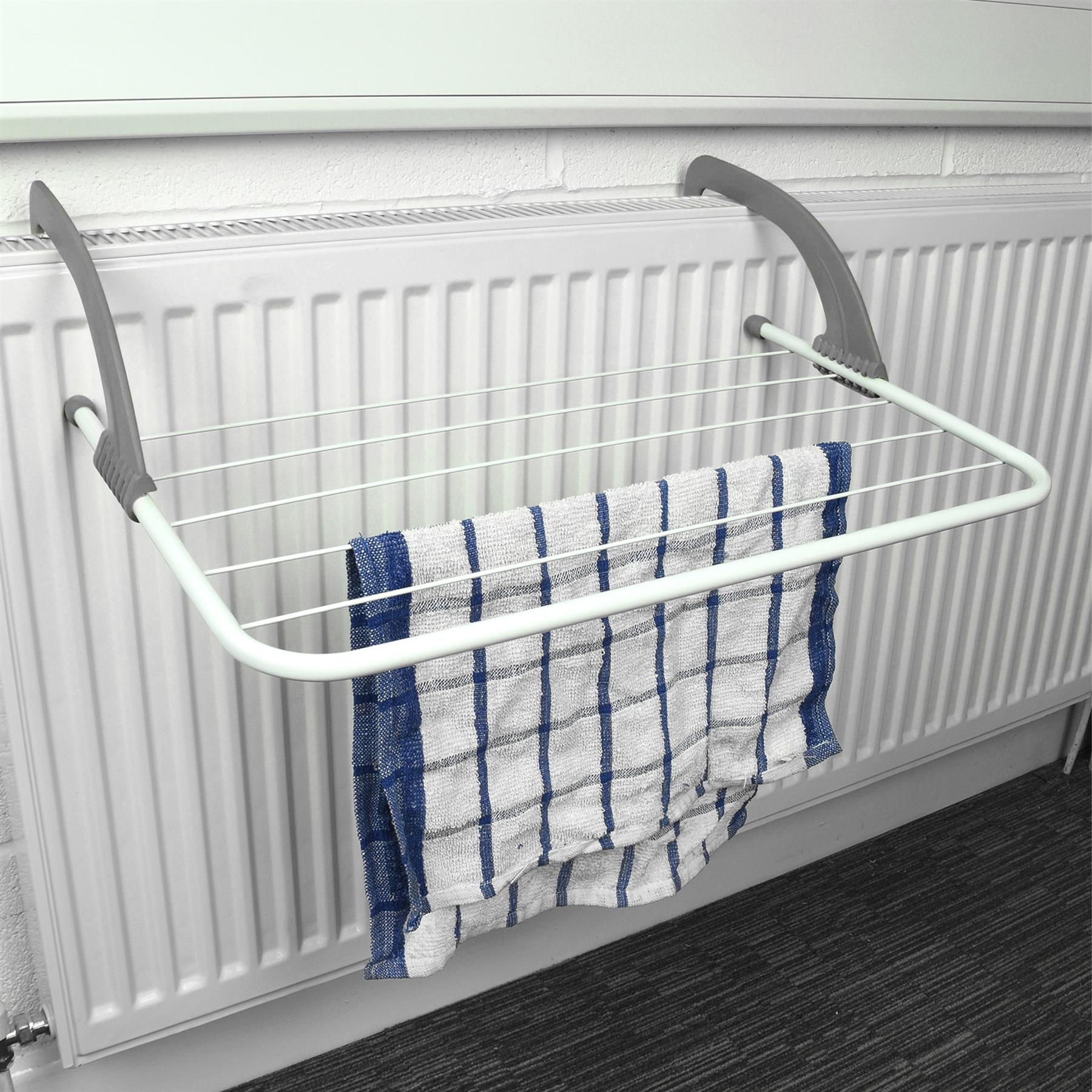 Grey Over Radiator Clothes Airer 2-Pack 5Bar Home