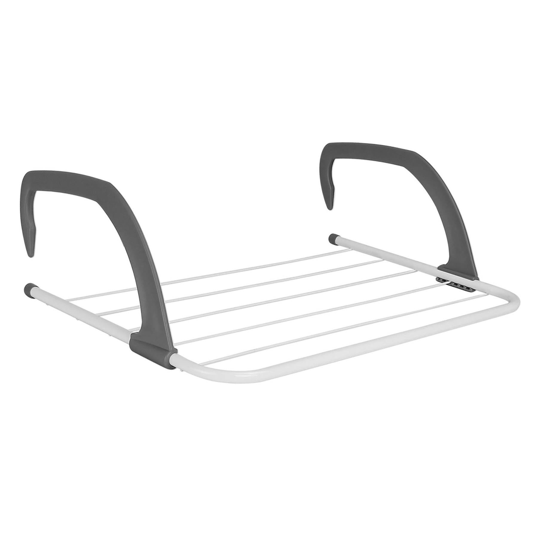Grey Over Radiator Clothes Airer 2-Pack 5Bar Home