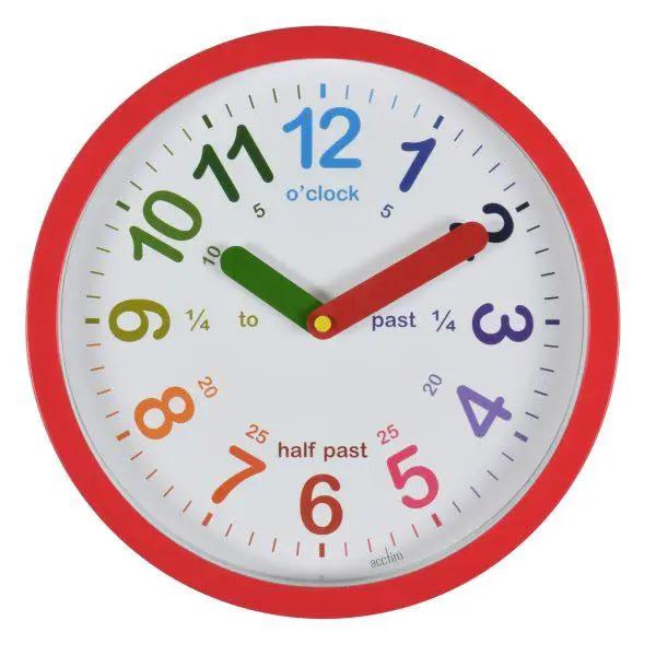 Unbranded Acctim Red Lulu Wall Clock 21884 - Clock