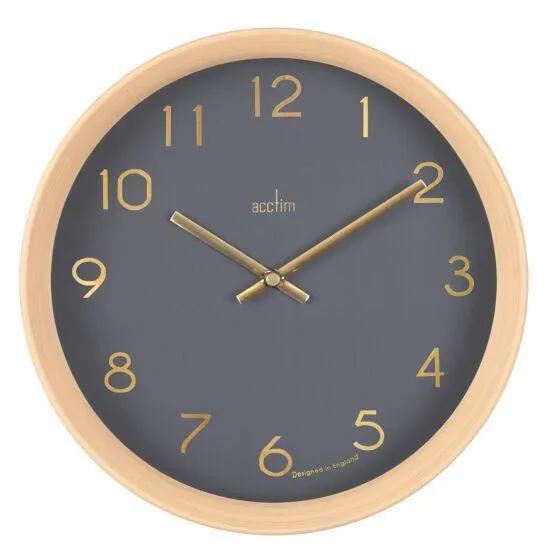 Acctim Acctim Upsilon 25cm Light Wood Effect Wall Clock 22677 - Clock