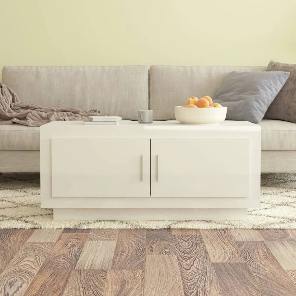 vidaXL vidaXL Coffee Table 102x50x45 cm Smoked Oak Finish Engineered Wood For Living Room Decor - Coffee Table