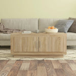 vidaXL vidaXL Coffee Table 102x50x45 cm Smoked Oak Finish Engineered Wood For Living Room Decor - Coffee Table