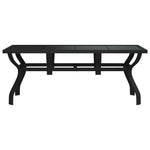 vidaXL vidaXL Garden Table Black 140x70x70 cm Steel and Glass - Garden Table