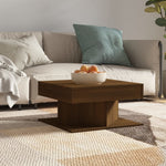 VidaXL Coffee Table 57x57x30 Cm Smoked Oak Engineered Wood With Moisture Resistant Finish Living Room Decor by vidaXL