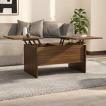 vidaXL VidaXL Coffee Table 80x50x42.5 Cm Smoked Oak Lift Top Storage Engineered Wood Living Room Decor - Coffee Table
