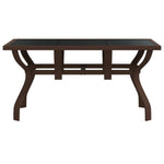 vidaXL Garden Table Black 140x70x70 cm Steel and Glass by vidaXL