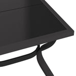 vidaXL Garden Table Black 140x70x70 cm Steel and Glass by vidaXL