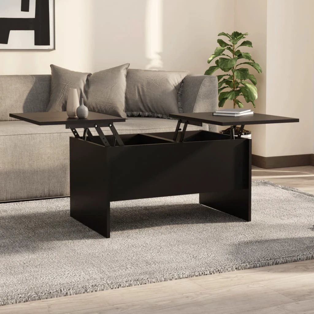 vidaXL VidaXL Coffee Table 80x50x42.5 Cm Smoked Oak Lift Top Storage Engineered Wood Living Room Decor - Coffee Table