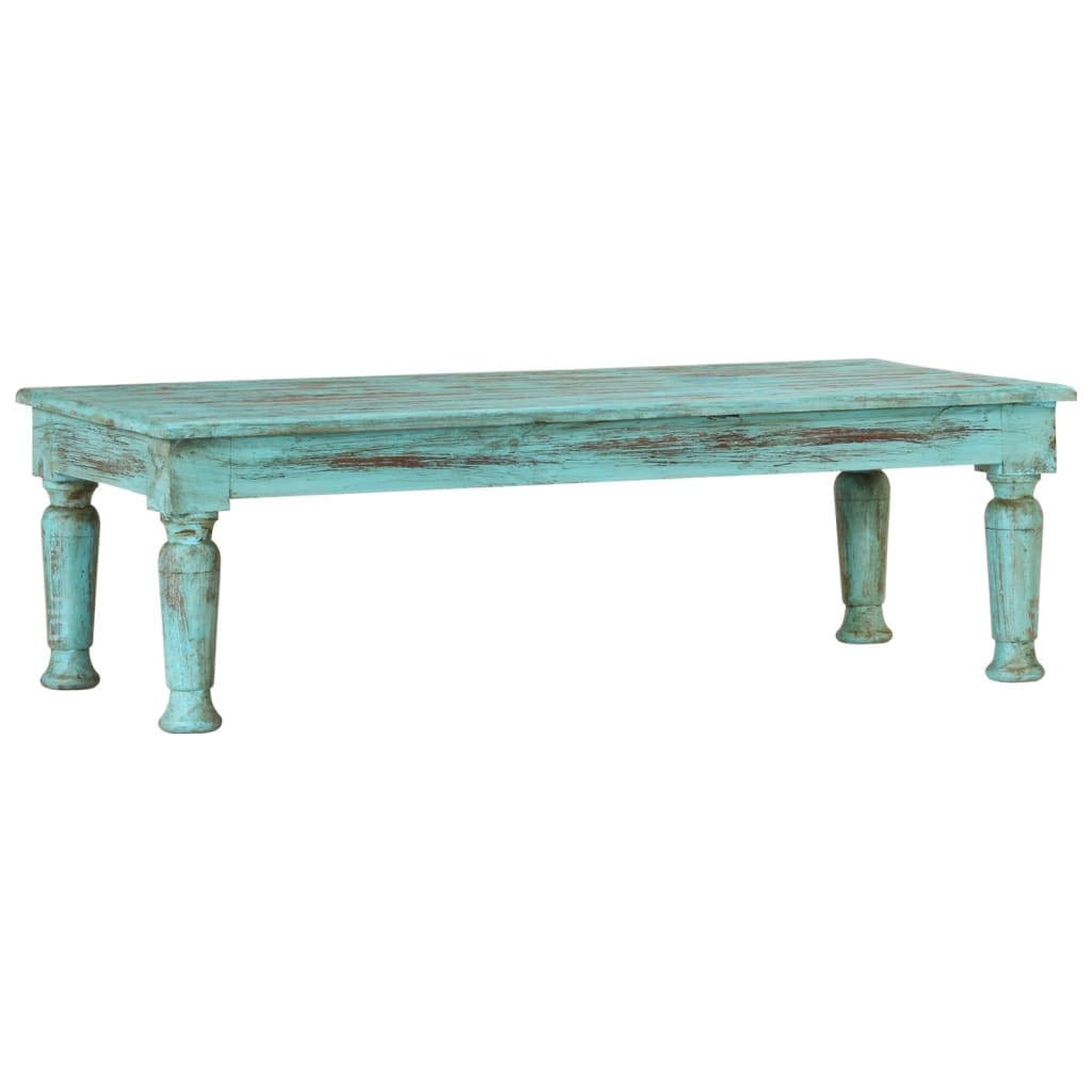 Reclaimed Teal Coffee Table 110x50x34cm Rustic