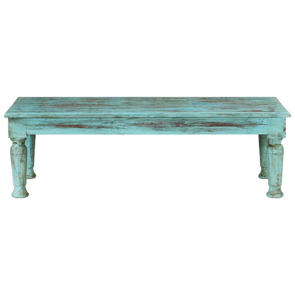 Reclaimed Teal Coffee Table 110x50x34cm Rustic
