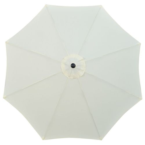 Outsunny Outdoor Market Table Parasol Umbrella Sun Shade with 8 Ribs, Cream - Home Symphony