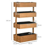 Outsunny Outsunny Raised Garden Bed Wooden Plant Stand Orange - Raised Beds