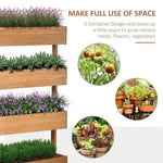 Outsunny Outsunny Raised Garden Bed Wooden Plant Stand Orange - Raised Beds
