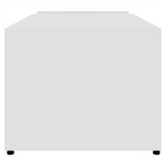 vidaXL VidaXL Coffee Table 90x45x35 Cm White Engineered Wood Openwork Geometric Design With Storage For Modern Living Rooms - Coffee Table