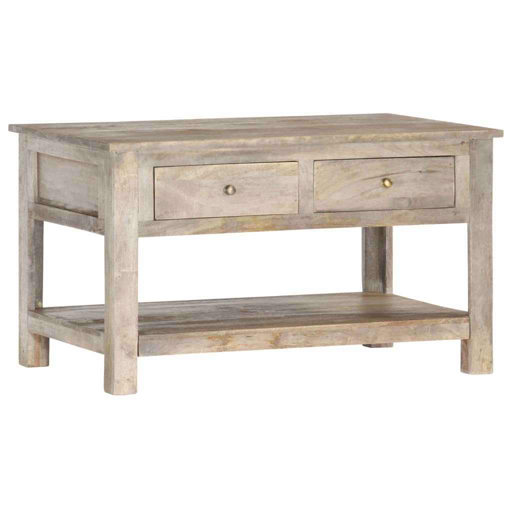 vidaXL Coffee Table 82x52x47 cm Solid Mango Wood Antique Style For Rustic Living Room Decor - vidaXL - Home Symphony