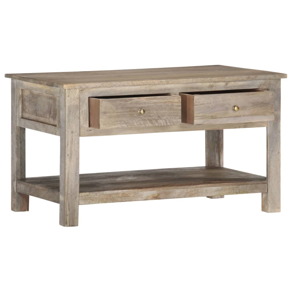 vidaXL Coffee Table 82x52x47 cm Solid Mango Wood Antique Style For Rustic Living Room Decor - vidaXL - Home Symphony