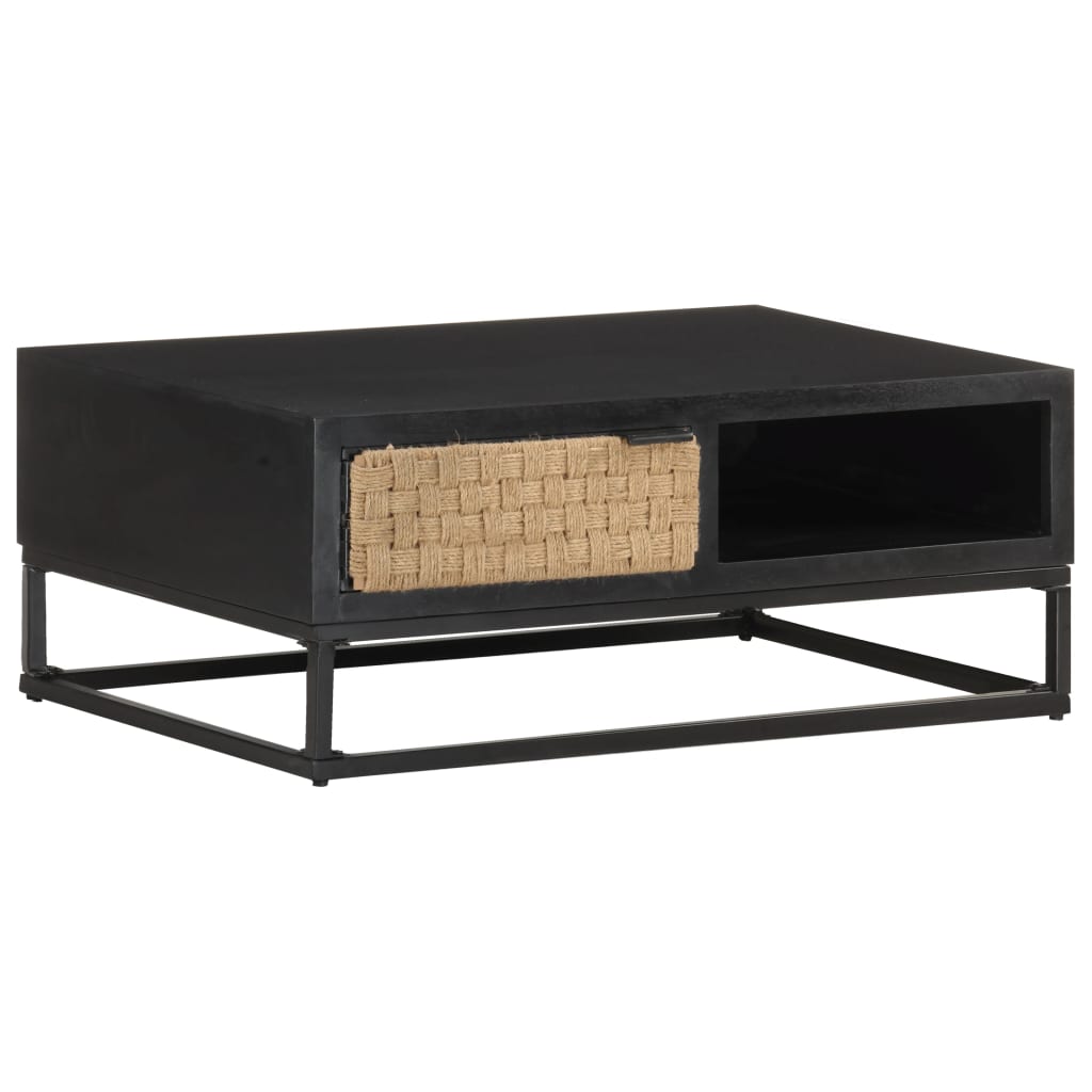 vidaXL Coffee Table 90x60x35 cm Solid Mango Wood Durable Industrial Living Room - vidaXL - Home Symphony