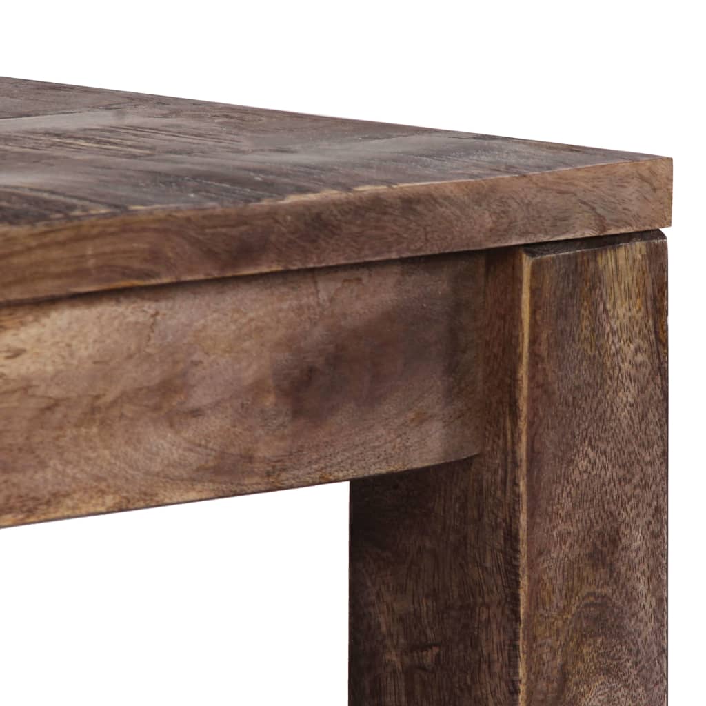 Rustic Mango Wood Coffee Table 50x50x35 Cm Solid Top Ideal for Living Room Decor
