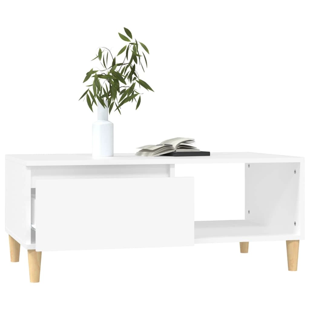 vidaXL Coffee Table 90x50x36.5 cm Engineered Wood With Drawer And Open Shelf For Modern Living Rooms by vidaXL