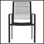 vidaXL vidaXL 3 Piece Garden Dining Set 80x80x74 cm with Powder-Coated Steel Frame and Water-Resistant PVC Rattan Chairs for Outdoor Use - Garden Set