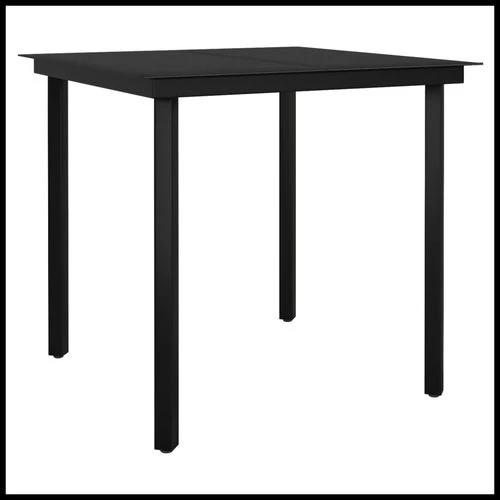 vidaXL vidaXL 3 Piece Garden Dining Set 80x80x74 cm with Powder-Coated Steel Frame and Water-Resistant PVC Rattan Chairs for Outdoor Use - Garden Set