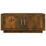 vidaXL Coffee Table 102x50x45 cm Smoked Oak Finish Engineered Wood For Living Room Decor by vidaXL