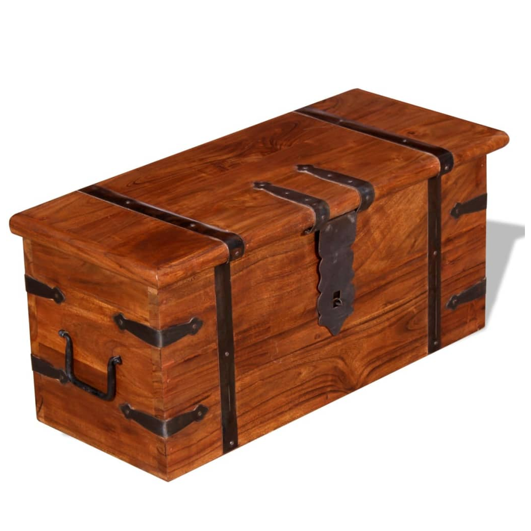 VidaXL Solid Wood Storage Chest Set Honey Finish by vidaXL
