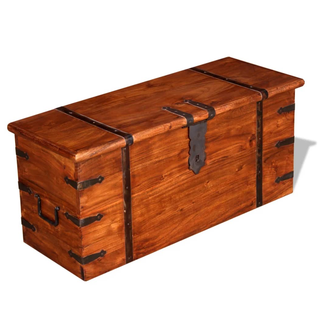 VidaXL Solid Wood Storage Chest Set Honey Finish by vidaXL