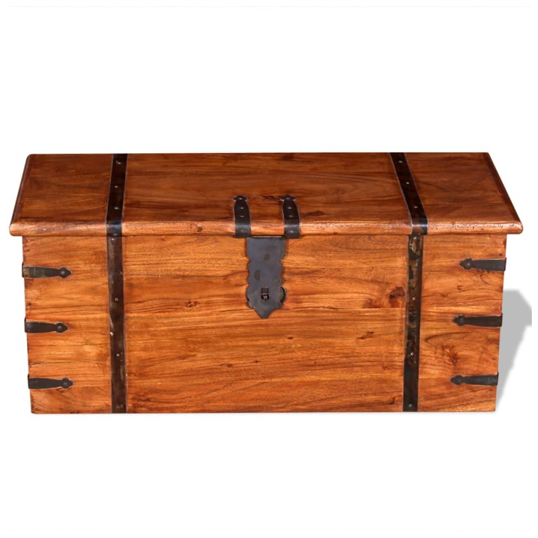 VidaXL Solid Wood Storage Chest Set Honey Finish by vidaXL