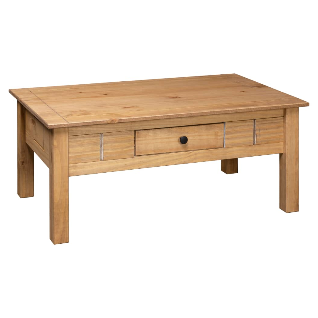 vidaXL vidaXL Coffee Table 100x60x45 cm Solid Pine With Drawer For Living Room Decor Ideal For Modern Living Rooms - Coffee Table