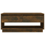 VidaXL Coffee Table 102.5x55x44 Cm Engineered Wood Smoked Oak With Drawers For Living Room by vidaXL