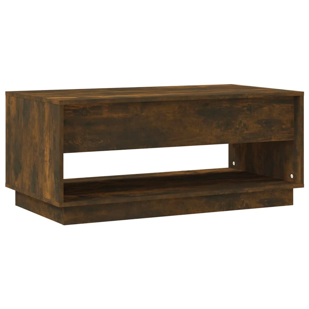 VidaXL Coffee Table 102.5x55x44 Cm Engineered Wood Smoked Oak With Drawers For Living Room by vidaXL