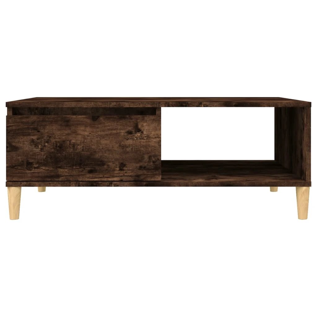 vidaXL vidaXL Coffee Table 90x60x35 cm Smoked Oak Engineered Wood With Storage Shelf For Living Room - Coffee Table
