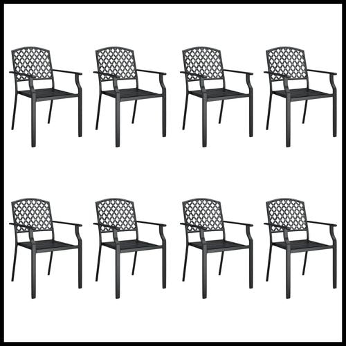Stylish vidaXL 3 Piece Garden Dining Set with Anthracite Steel Construction, perfect for elegant outdoor entertaining.