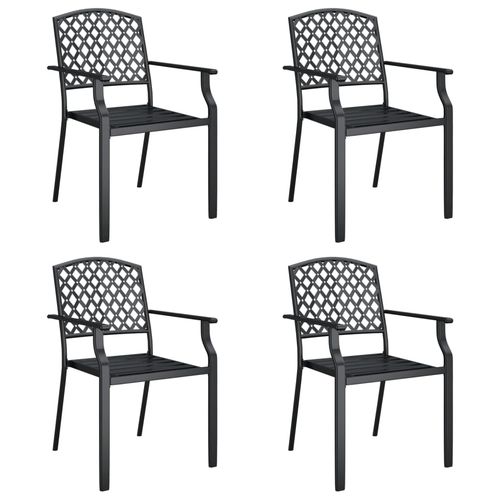 Stylish vidaXL 3 Piece Garden Dining Set with Anthracite Steel for elegant outdoor entertaining and lasting durability.