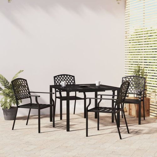 Discover the vidaXL 3 Piece Garden Dining Set with Anthracite Steel Construction, perfect for stylish outdoor entertaining.