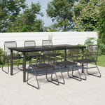 VidaXL 5 Piece Garden Dining Set Black PVC Rattan Outdoor by vidaXL