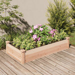 vidaXL Garden Raised Bed with Liner 120x45x25 cm Solid Wood Fir by vidaXL