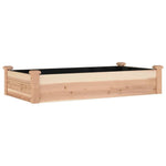 vidaXL Garden Raised Bed with Liner 120x45x25 cm Solid Wood Fir by vidaXL