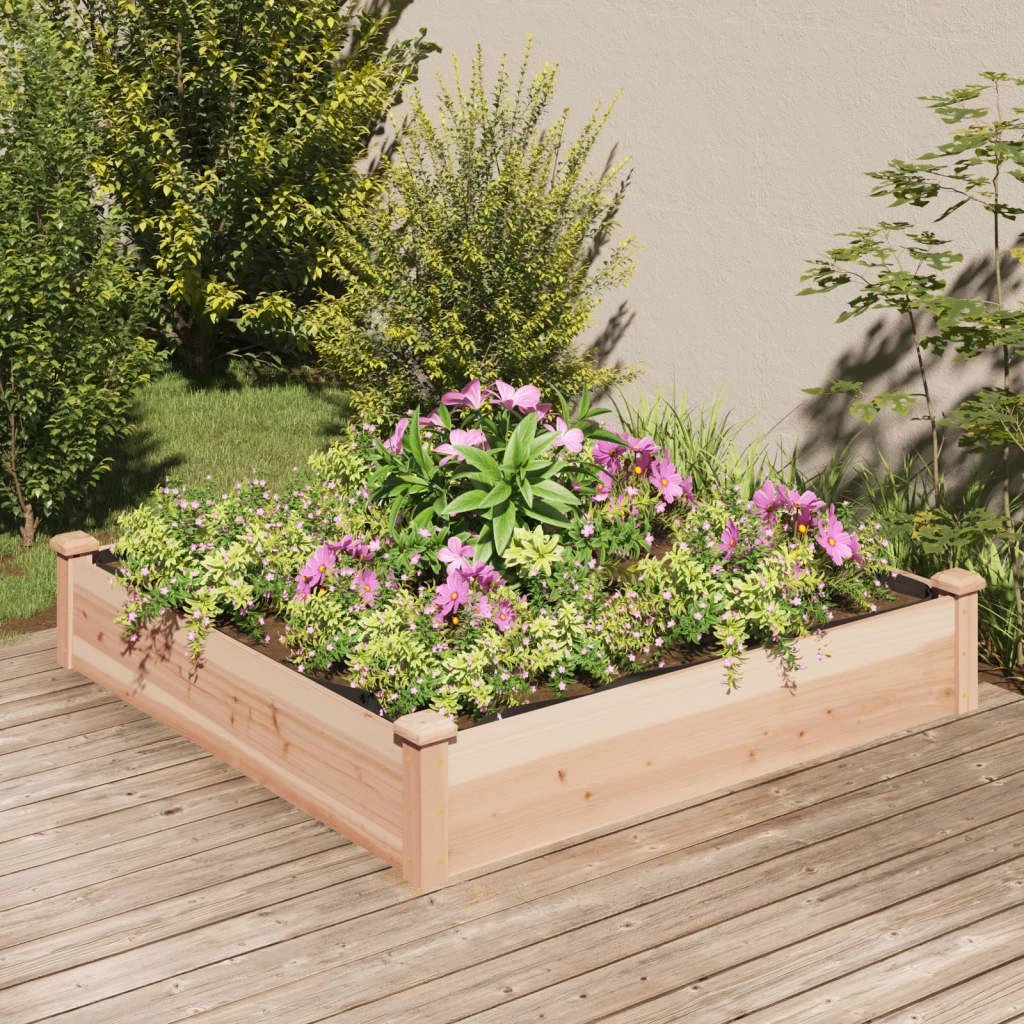 vidaXL vidaXL Garden Raised Bed with Liner 120x45x25 cm Solid Wood Fir - Raised Beds