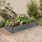 vidaXL Garden Raised Bed with Liner 120x45x25 cm Solid Wood Fir by vidaXL