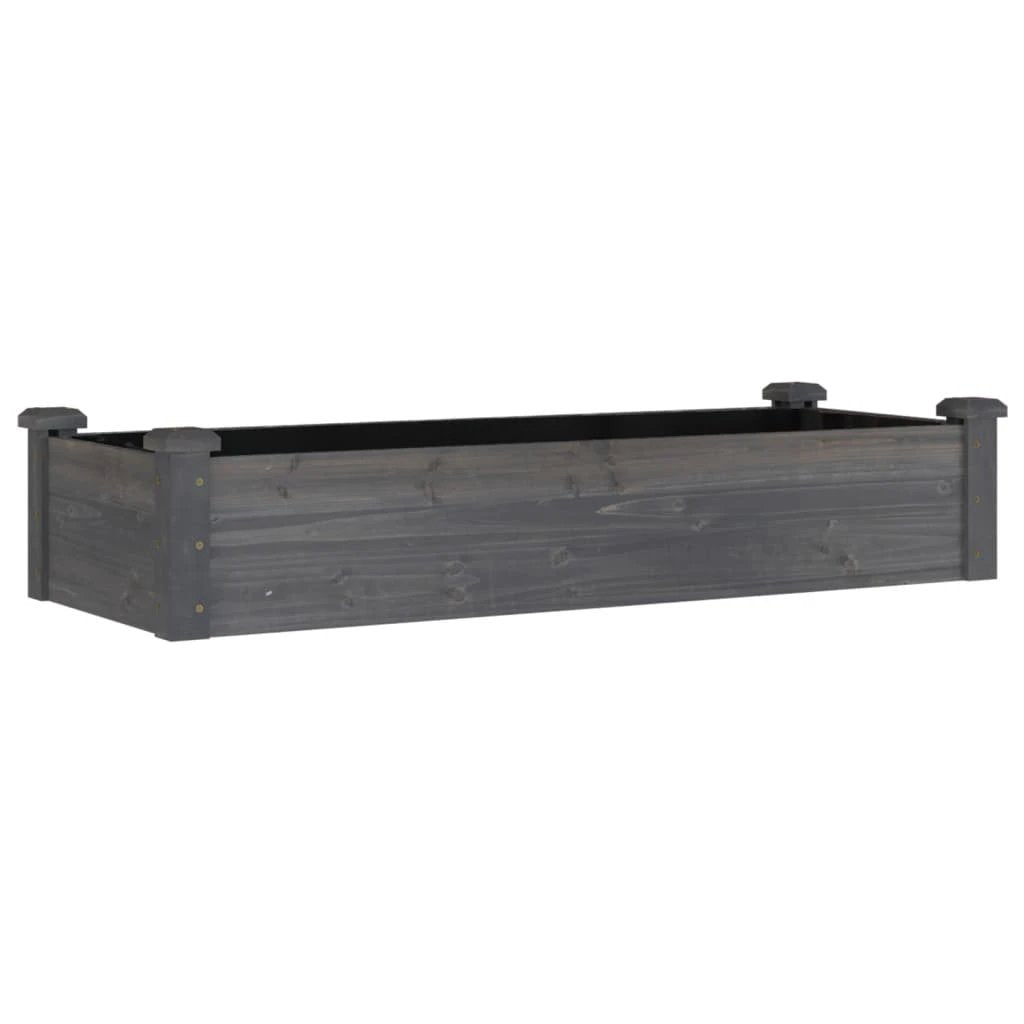 vidaXL Garden Raised Bed with Liner 120x45x25 cm Solid Wood Fir by vidaXL