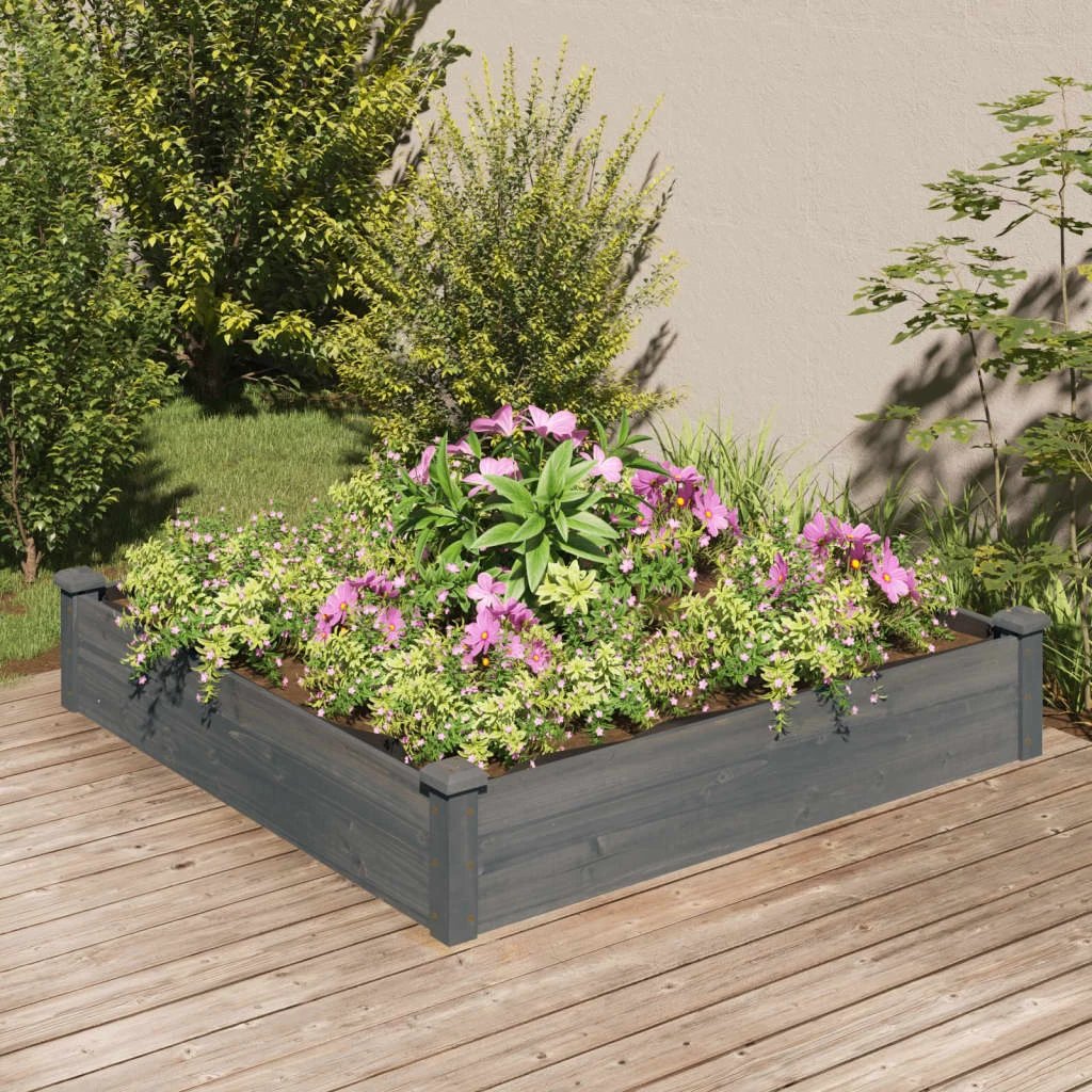 vidaXL vidaXL Garden Raised Bed with Liner 120x45x25 cm Solid Wood Fir - Raised Beds