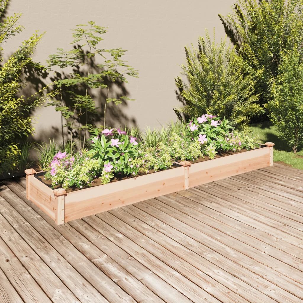 vidaXL vidaXL Garden Raised Bed with Liner 120x45x25 cm Solid Wood Fir - Raised Beds