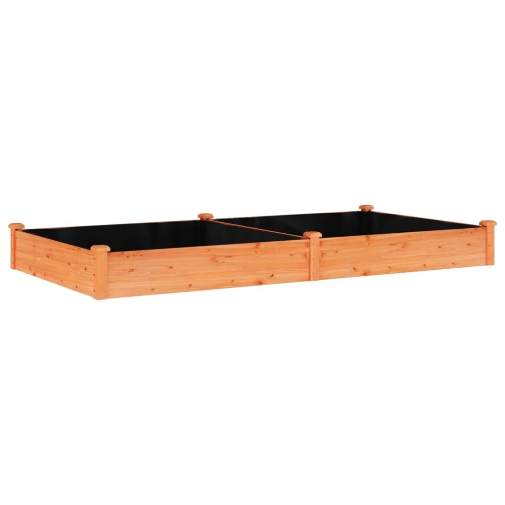 vidaXL Garden Raised Bed with Liner 120x45x25 cm Solid Wood Fir by vidaXL