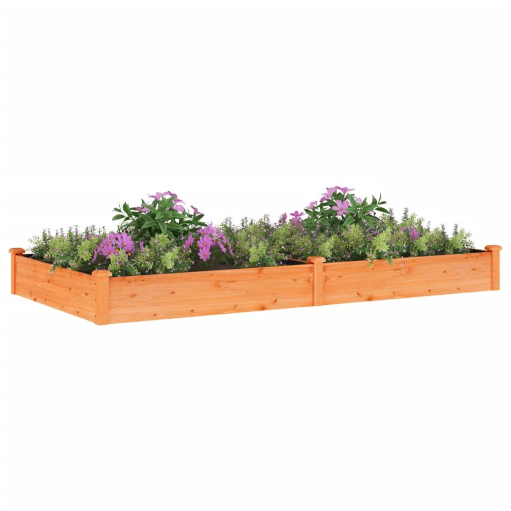 vidaXL Garden Raised Bed with Liner 120x45x25 cm Solid Wood Fir by vidaXL