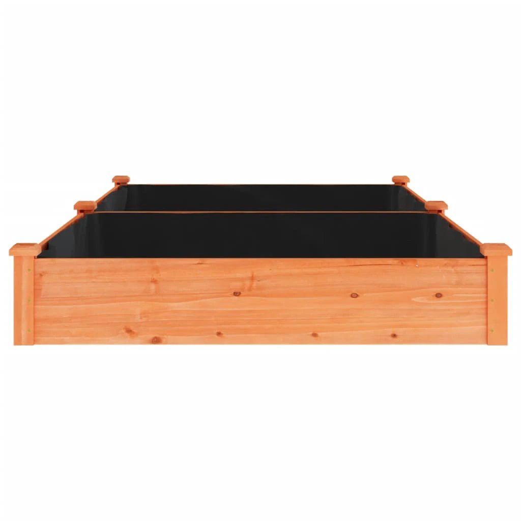 vidaXL Garden Raised Bed with Liner 120x45x25 cm Solid Wood Fir by vidaXL
