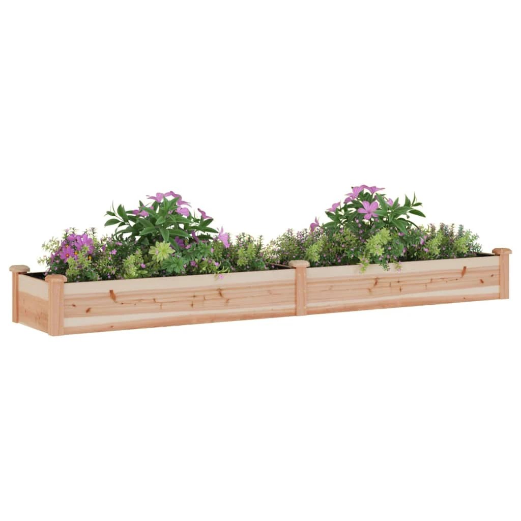 vidaXL Garden Raised Bed with Liner 120x45x25 cm Solid Wood Fir by vidaXL