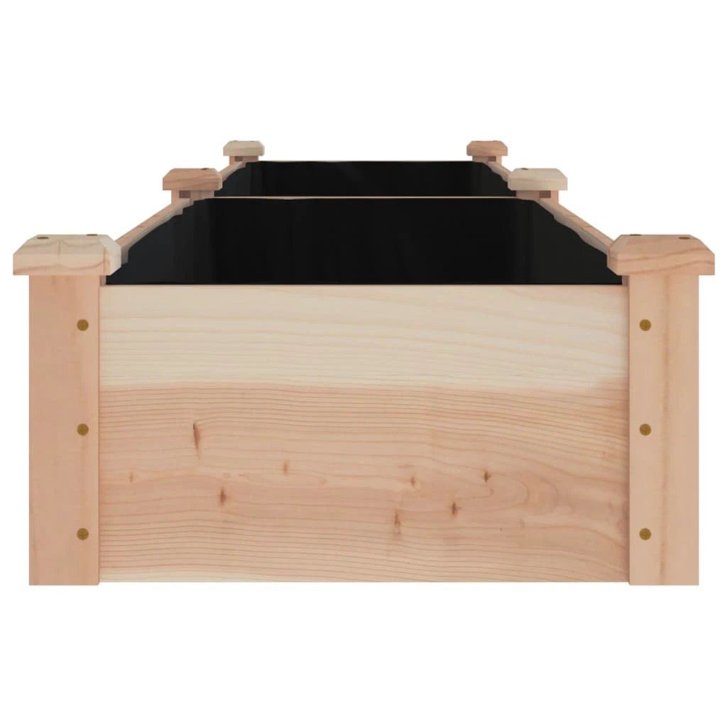 vidaXL Garden Raised Bed with Liner 120x45x25 cm Solid Wood Fir by vidaXL
